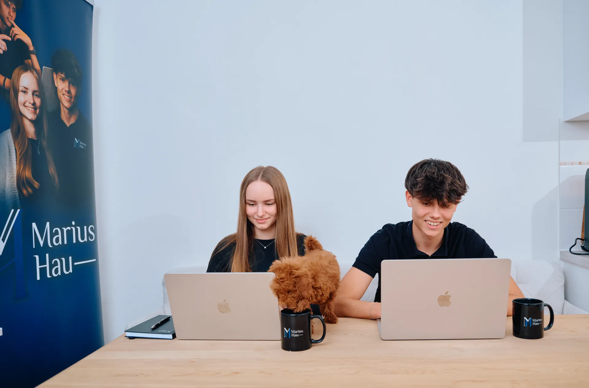 Marius und Christina im Studio