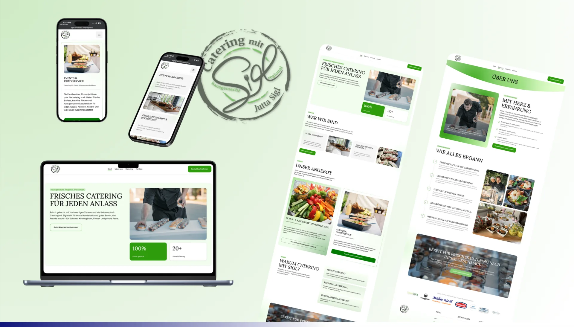 Catering mit Sigl Website Vorschau