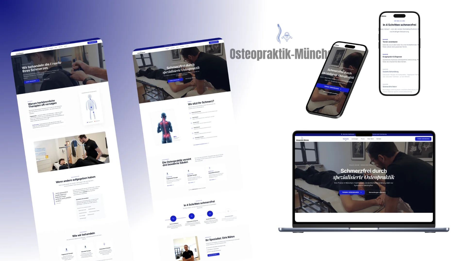 Osteopraktik München Website Vorschau