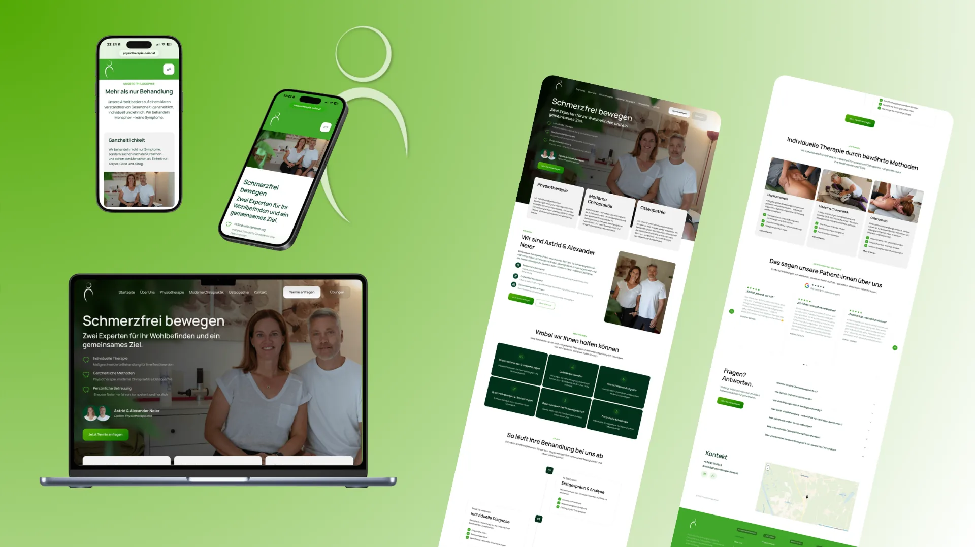 Physiotherapie Neier Website Vorschau