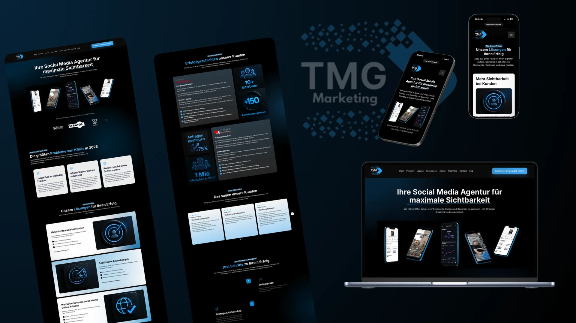 TMG Marketing Website Vorschau